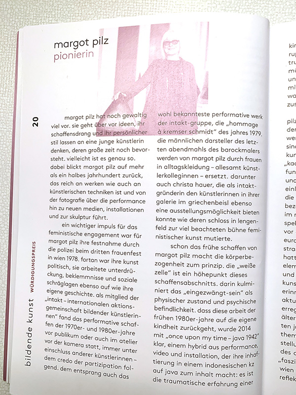 Margot Pilz - Kulturpreis Niederösterreich